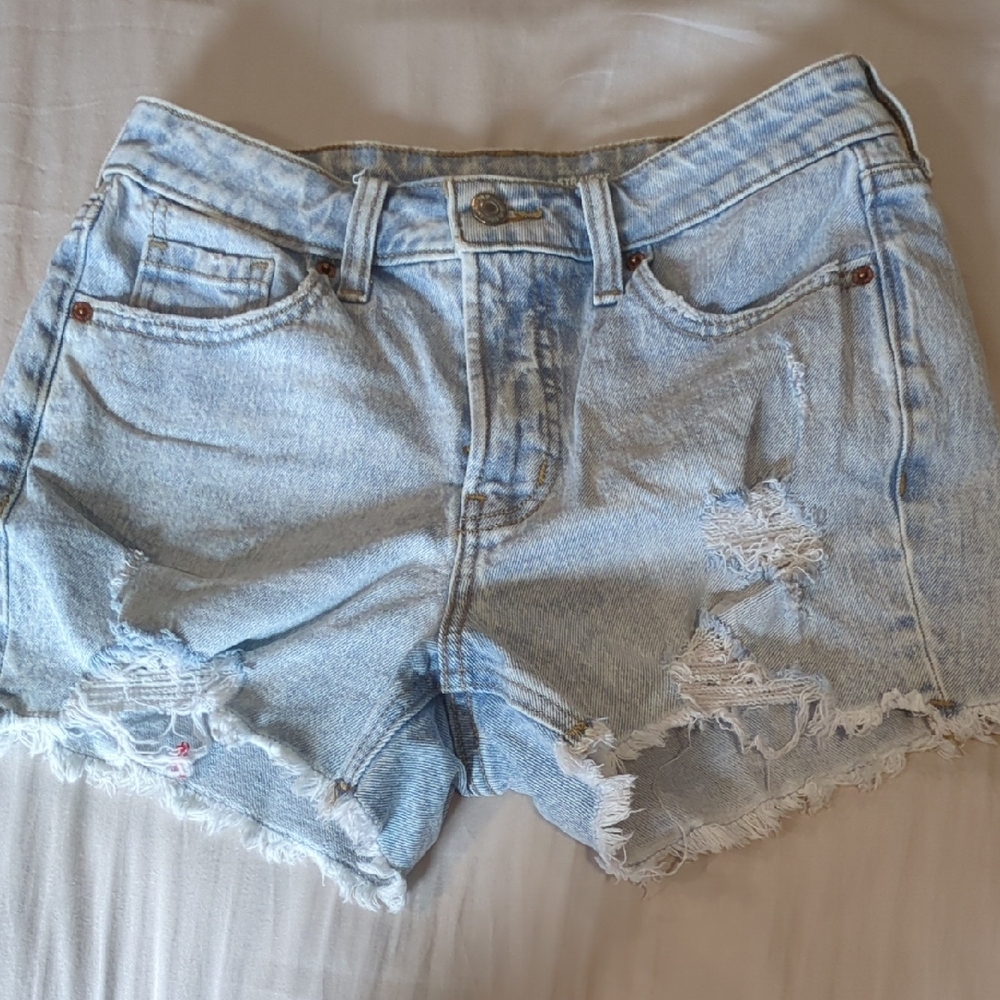 Distressed Denim Shorts
